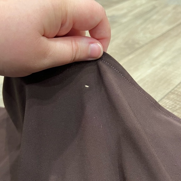 Adrianna Papell Drop Waist Sleeveless Smocked Chocolate Brown Midi Dress Size 10 - Picture 10 of 10